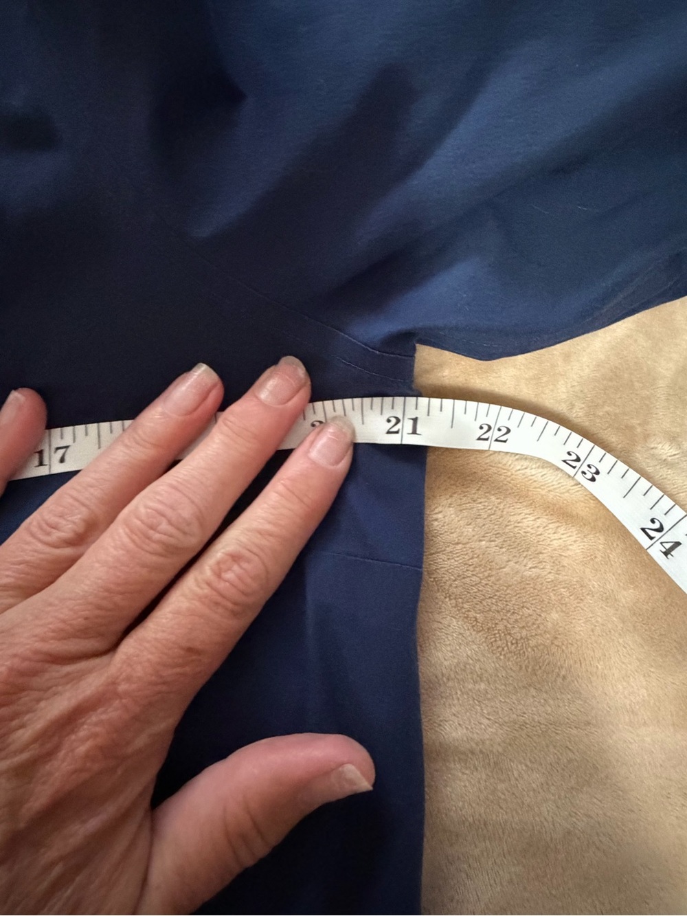 Foxcroft Mary Women's Navy Button-Front Shirt Classic Collared Top Non Iron Lge - Picture 7 of 8